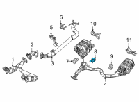 OEM Jeep Grand Wagoneer EXHAUST ISOLATOR Diagram - 68455064AA