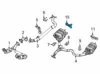 OEM 2022 Jeep Grand Wagoneer EXHAUST ISOLATOR Diagram - 68455065AB