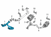 OEM Jeep Grand Wagoneer PIPE-FRONT Diagram - 68444307AC