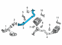 OEM Jeep Grand Wagoneer EXHAUST EXTENSION Diagram - 68436889AA