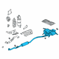 OEM 2019 Honda Civic Silencer Complete, Exhaust (Coo) Diagram - 18307-TGG-326