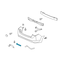 OEM 2014 Acura TSX Reflector Assembly, Left Rear Diagram - 33555-TL0-G01