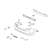 OEM 2013 Acura TSX Reflector Assembly, Left Rear Diagram - 33555-TL0-G01