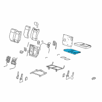 OEM 2009 GMC Acadia Seat Cushion Pad Diagram - 23319390