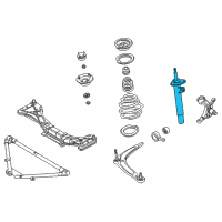 OEM 2004 BMW 330i Front Left Spring Strut Diagram - 31-31-6-750-791