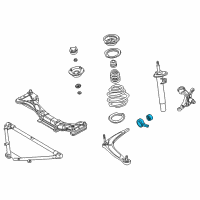 OEM BMW Wishbone Bracket With Rubber Mount Left Diagram - 31-12-2-229-623