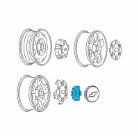 OEM 2005 Chevrolet Colorado Hub Cap ASSEMBLY (Chevy Xtreme) Diagram - 9596125