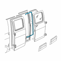 OEM Dodge B2500 WEATHERSTRIP-Cargo Door Diagram - 55134553AC