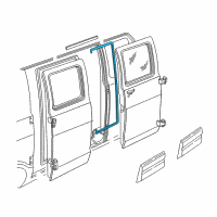 OEM 1995 Dodge B3500 WEATHERSTRIP-Cargo Door Diagram - 55134553AC