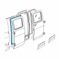 OEM 1994 Dodge B150 WEATHERSTRIP-Cargo Door Diagram - 55135270AB