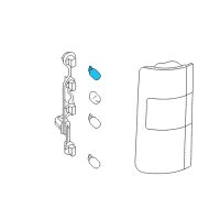 OEM Ford Stop Lamp Bulb Diagram - 3M7Z-13466-B