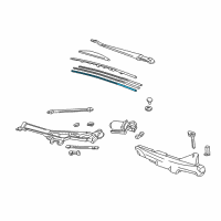 OEM 1997 Acura NSX Rubber, Blade (550MM) (Driver Side) Diagram - 76622-SR3-305