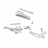 OEM 1993 Honda Prelude Rubber, Blade (550MM) (Driver Side) Diagram - 76622-SR3-305