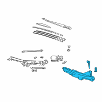 OEM 2004 Acura NSX Washer, Windshield Diagram - 76801-SL0-A03