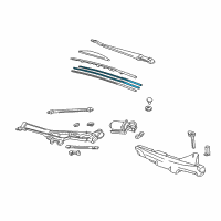 OEM Acura NSX Windshield Wiper Blade (550MM) Diagram - 76620-SL0-307