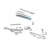 OEM 1992 Acura NSX Windshield Wiper Blade (550MM) Diagram - 76620-SL0-307