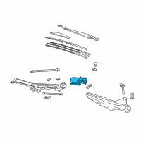 OEM 1992 Acura NSX Motor, Front Wiper (Lh) Diagram - 76505-SL0-A01