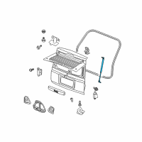 OEM 2008 Jeep Commander Liftgate Gas Cylinder Support Right Side Diagram - 55369303AA