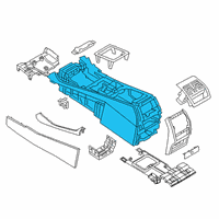 OEM 2021 BMW X7 Center Console, Leather Diagram - 51-16-9-108-362