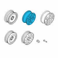 OEM Ford Fiesta Wheel, Alloy Diagram - AE8Z-1007-A