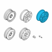 OEM Ford Fiesta Wheel, Alloy Diagram - C1BZ-1007-A