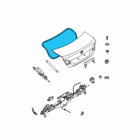 OEM 2011 BMW M3 Trunk Lid Sealing Diagram - 51-76-7-193-576
