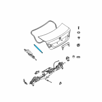 OEM BMW 335i Gas Pressurized Spring For Trunk Lid Diagram - 51-24-7-129-215