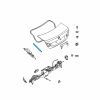 OEM 2013 BMW M3 Gas Pressurized Spring For Trunk Lid Diagram - 51-24-7-129-215