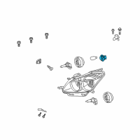 OEM 2009 Pontiac Vibe Socket, Parking & Turn Signal & Front Side Marker Lamp Diagram - 19204580