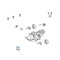 OEM 2010 Pontiac Vibe Headlight Diagram - 19204483