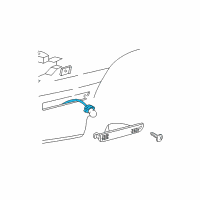 OEM 1992 Chevrolet Corvette Socket Asm-T/S & Side Maker Lamp(W/Cable) *Cream Connec Diagram - 12083007