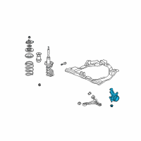 OEM 2003 Honda Civic Knuckle, Left Front Diagram - 51215-S6F-E01