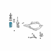 OEM 2002 Honda Civic Spring, Front (Showa) Diagram - 51401-S5T-A01