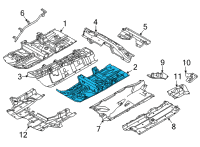 OEM Nissan Rogue Floor-Front, LH Diagram - 74321-6RR0A