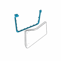 OEM 2000 Jeep Wrangler WEATHERSTRIP-Front Door Diagram - 55176619AB