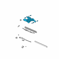 OEM Honda CR-V Motor, Rear Wiper Diagram - 76710-S9A-013