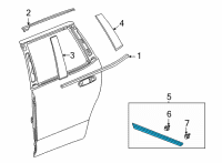 OEM 2022 Chevrolet Tahoe Body Side Molding Diagram - 84267956