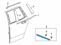 OEM 2021 GMC Yukon Body Side Molding Diagram - 84267956