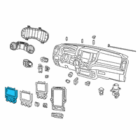 OEM Ram 3500 Center Stack Lower Diagram - 68340287AD