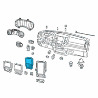 OEM Ram 1500 Center Stack Lower Diagram - 68340283AD