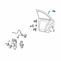 OEM 2001 Lincoln LS Handle, Outside Diagram - 6W4Z-5426605-APTM