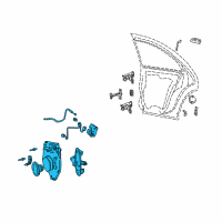 OEM 2001 Lincoln LS Latch Assembly Diagram - 2W4Z-54203A29-EA