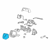 OEM 2021 GMC Acadia Mirror Glass Diagram - 84498317