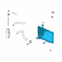 OEM 2002 Acura CL Radiator (Denso) Diagram - 19010-PJE-A51