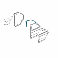 OEM 2001 Honda Civic Sub-Seal, R. RR. Door Diagram - 72825-S5A-003