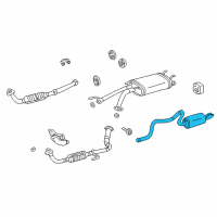 OEM 2002 Toyota Sequoia Tailpipe Diagram - 17405-0F030