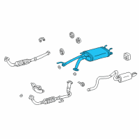 OEM 2004 Toyota Sequoia Muffler & Pipe Diagram - 17403-0F030