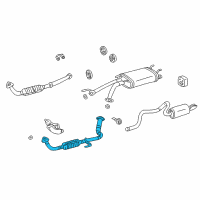 OEM 2005 Toyota Sequoia Converter & Pipe Diagram - 17450-0F110