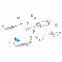 OEM 2003 Toyota Sequoia Heat Shield Diagram - 17513-0F010