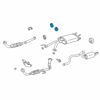 OEM Toyota Tundra Muffler & Pipe Hanger Diagram - 17565-55050